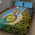 Vanuatu Malampa Fiji Day Quilt Bed Set Happy 10 October With Maps Tropical Flowers