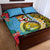 Vanuatu Malampa Fiji Day Quilt Bed Set Happy 10 October With Maps Tropical Flowers