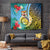 Vanuatu Malampa Fiji Day Tapestry Happy 10 October With Maps Tropical Flowers