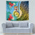 Vanuatu Malampa Fiji Day Tapestry Happy 10 October With Maps Tropical Flowers