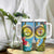 Vanuatu Malampa Fiji Day Tumbler With Handle Happy 10 October With Maps Tropical Flowers