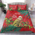 Personalised New Zealand Kakapo Christmas Bedding Set Meri Kirihimete Silver Fern Mix Pohutukawa