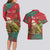 Personalised New Zealand Kakapo Christmas Couples Matching Long Sleeve Bodycon Dress and Hawaiian Shirt Meri Kirihimete Silver Fern Mix Pohutukawa