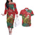 Personalised New Zealand Kakapo Christmas Couples Matching Off The Shoulder Long Sleeve Dress and Hawaiian Shirt Meri Kirihimete Silver Fern Mix Pohutukawa