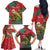 Personalised New Zealand Kakapo Christmas Family Matching Off The Shoulder Long Sleeve Dress and Hawaiian Shirt Meri Kirihimete Silver Fern Mix Pohutukawa