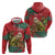 Personalised New Zealand Kakapo Christmas Hoodie Meri Kirihimete Silver Fern Mix Pohutukawa