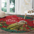 Personalised New Zealand Kakapo Christmas Round Carpet Meri Kirihimete Silver Fern Mix Pohutukawa