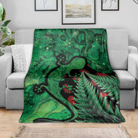 New Zealand Gecko Christmas Blanket Meri Kirihimete Paua Shell Mix Pohutukawa LT14 - Polynesian Pride