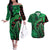 New Zealand Gecko Christmas Couples Matching Off The Shoulder Long Sleeve Dress and Hawaiian Shirt Meri Kirihimete Paua Shell Mix Pohutukawa