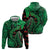 New Zealand Gecko Christmas Hoodie Meri Kirihimete Paua Shell Mix Pohutukawa