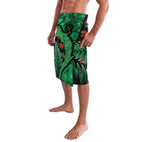New Zealand Gecko Christmas Lavalava Meri Kirihimete Paua Shell Mix Pohutukawa LT14 - Polynesian Pride