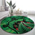 New Zealand Gecko Christmas Round Carpet Meri Kirihimete Paua Shell Mix Pohutukawa