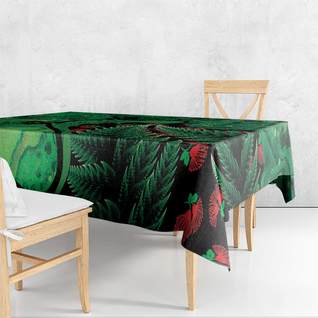 New Zealand Gecko Christmas Tablecloth Meri Kirihimete Paua Shell Mix Pohutukawa LT14 - Polynesian Pride