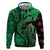 New Zealand Gecko Christmas Zip Hoodie Meri Kirihimete Paua Shell Mix Pohutukawa