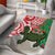 Personalised New Zealand Tuatara Christmas Area Rug Meri Kirihimete Aotearoa Maori Mix Pohutukawa