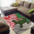 Personalised New Zealand Tuatara Christmas Area Rug Meri Kirihimete Aotearoa Maori Mix Pohutukawa