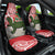 Personalised New Zealand Tuatara Christmas Car Seat Cover Meri Kirihimete Aotearoa Maori Mix Pohutukawa