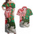 Personalised New Zealand Tuatara Christmas Couples Matching Off Shoulder Maxi Dress and Hawaiian Shirt Meri Kirihimete Aotearoa Maori Mix Pohutukawa