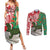 Personalised New Zealand Tuatara Christmas Couples Matching Summer Maxi Dress and Long Sleeve Button Shirt Meri Kirihimete Aotearoa Maori Mix Pohutukawa