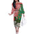 Personalised New Zealand Tuatara Christmas Family Matching Off The Shoulder Long Sleeve Dress and Hawaiian Shirt Meri Kirihimete Aotearoa Maori Mix Pohutukawa