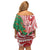 Personalised New Zealand Tuatara Christmas Family Matching Off Shoulder Short Dress and Hawaiian Shirt Meri Kirihimete Aotearoa Maori Mix Pohutukawa