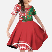 Personalised New Zealand Tuatara Christmas Family Matching Puletasi and Hawaiian Shirt Meri Kirihimete Aotearoa Maori Mix Pohutukawa