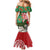 Personalised New Zealand Tuatara Christmas Mermaid Dress Meri Kirihimete Aotearoa Maori Mix Pohutukawa