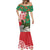 Personalised New Zealand Tuatara Christmas Mermaid Dress Meri Kirihimete Aotearoa Maori Mix Pohutukawa