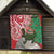 Personalised New Zealand Tuatara Christmas Quilt Meri Kirihimete Aotearoa Maori Mix Pohutukawa