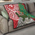 Personalised New Zealand Tuatara Christmas Quilt Meri Kirihimete Aotearoa Maori Mix Pohutukawa