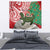 Personalised New Zealand Tuatara Christmas Tapestry Meri Kirihimete Aotearoa Maori Mix Pohutukawa