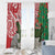 Personalised New Zealand Tuatara Christmas Window Curtain Meri Kirihimete Aotearoa Maori Mix Pohutukawa