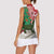 Personalised New Zealand Tuatara Christmas Women Sleeveless Polo Shirt Meri Kirihimete Aotearoa Maori Mix Pohutukawa