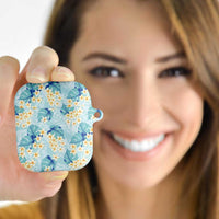 Pastel Cyan Tropical Hawaii AirPods Case Seamless Monstera Plumeria Hawaiian Pattern LT14 - Polynesian Pride