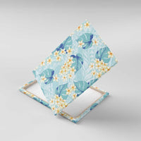 Pastel Cyan Tropical Hawaii Canvas Wall Art Seamless Monstera Plumeria Hawaiian Pattern LT14 With Frame Pastel Cyan - Polynesian Pride