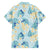 Pastel Cyan Tropical Hawaii Family Matching Off The Shoulder Long Sleeve Dress and Hawaiian Shirt Seamless Monstera Plumeria Hawaiian Pattern - Polynesian Pride