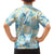 Pastel Cyan Tropical Hawaii Family Matching Tank Maxi Dress and Hawaiian Shirt Seamless Monstera Plumeria Hawaiian Pattern - Polynesian Pride