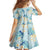 Pastel Cyan Tropical Hawaii Family Matching Tank Maxi Dress and Hawaiian Shirt Seamless Monstera Plumeria Hawaiian Pattern - Polynesian Pride
