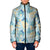 Pastel Cyan Tropical Hawaii Padded Jacket Seamless Monstera Plumeria Hawaiian Pattern - Polynesian Pride