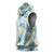 Pastel Cyan Tropical Hawaii Sleeveless Hoodie Seamless Monstera Plumeria Hawaiian Pattern - Polynesian Pride