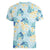 Pastel Cyan Tropical Hawaii Women V-Neck T-Shirt Seamless Monstera Plumeria Hawaiian Pattern - Polynesian Pride