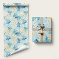 Pastel Cyan Tropical Hawaii Wrapping Paper Seamless Monstera Plumeria Hawaiian Pattern LT14 58" × 23" Pastel Cyan - Polynesian Pride
