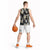 Black Tropical Hawaii Basketball Jersey Seamless Monstera Plumeria Hawaiian Pattern - Polynesian Pride