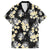 Black Tropical Hawaii Family Matching Off The Shoulder Long Sleeve Dress and Hawaiian Shirt Seamless Monstera Plumeria Hawaiian Pattern - Polynesian Pride