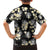 Black Tropical Hawaii Family Matching Off Shoulder Short Dress and Hawaiian Shirt Seamless Monstera Plumeria Hawaiian Pattern - Polynesian Pride