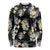 Black Tropical Hawaii Long Sleeve Shirt Seamless Monstera Plumeria Hawaiian Pattern - Polynesian Pride