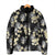 Black Tropical Hawaii Padded Jacket Seamless Monstera Plumeria Hawaiian Pattern - Polynesian Pride