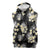 Black Tropical Hawaii Sleeveless Hoodie Seamless Monstera Plumeria Hawaiian Pattern - Polynesian Pride
