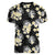 Black Tropical Hawaii Women V-Neck T-Shirt Seamless Monstera Plumeria Hawaiian Pattern - Polynesian Pride