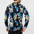 Blue Tropical Hawaii Button Sweatshirt Seamless Monstera Plumeria Hawaiian Pattern - Polynesian Pride